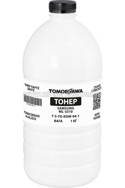 Тонер Tomoegawa Samsung ML-3310 бутль 1кг Black (TSM-KDM-04-1) Тонер Tomoegawa Samsung ML-3310 бутль 1кг Black (TSM-KDM-04-1)