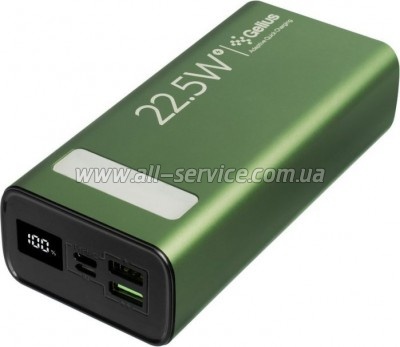   Gelius Lightstone GP-PB300 30000mAh QC+PD (22.5W) Green (00000090465)