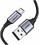���� ������ USB 2.0 AM to Micro 5P 2.0m US290 Aluminum Braid Black Ugreen (60148)