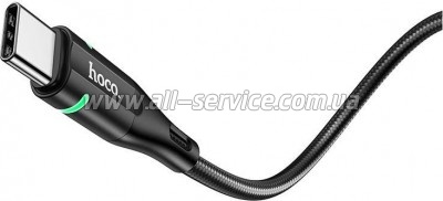 ���� ������ USB 2.0 AM to USB-C 1.2m 3A nylon U93 black HOCO (6931474732170)