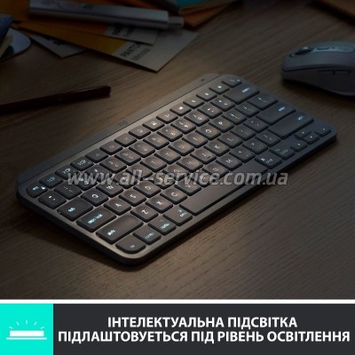  Logitech MX Keys Mini Wireless Illuminated UA Rose (920-010500)