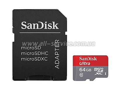   64GB SANDISK microSDXC Mobile Ultra Class 10 UHS (SDSQUNC-064G-GN6MA)