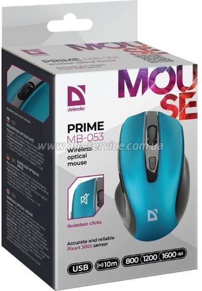  Defender Prime MB-053 Silent Wireless Turquoise (52054)