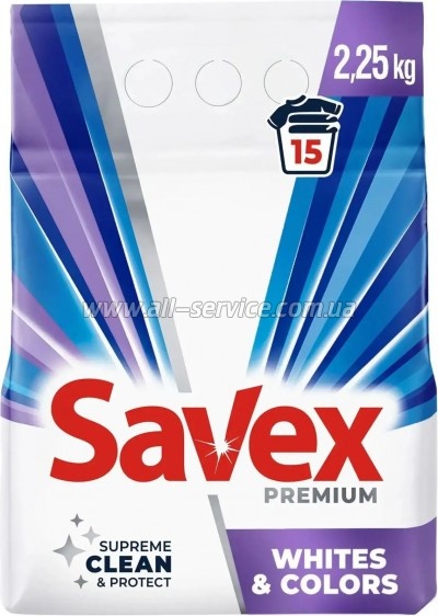 Стиральный порошок Savex Premium Whites & Colors 2.25 кг (3800024047879) Стиральный порошок Savex Premium Whites & Colors 2.25 кг (3800024047879)
