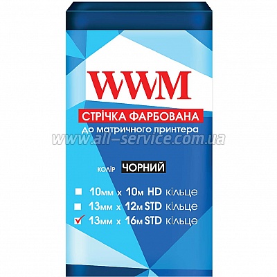  WWM 13  16 (12,7 x 16) STD  Black (R13.16S)