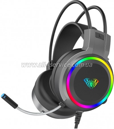  Aula S608 Wired Gaming Headset 3.5mm*2 + USB Black (6948391235509)