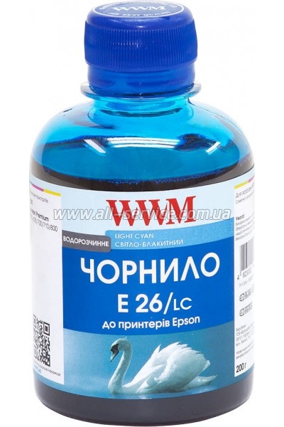 Чернила WWM для Epson Expression Photo XP-55/ XP-750/ XP-850 200г Light Cyan Водорастворимые (E26/LC) Чернила WWM для Epson Expression Photo XP-55/ XP-750/ XP-850 200г Light Cyan Водорастворимые (E26/LC)
