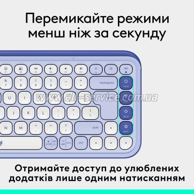  Logitech POP Icon Keys Bluetooth UA Lilac (920-013074)