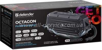   Defender Octagon Bluetooth Black (65039)