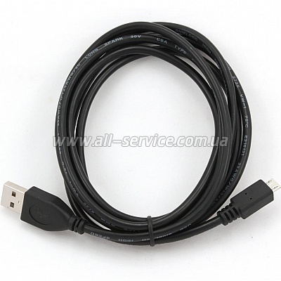   USB 2.0 AM to Micro 5P 3.0m Cablexpert (CCP-mUSB2-AMBM-10)