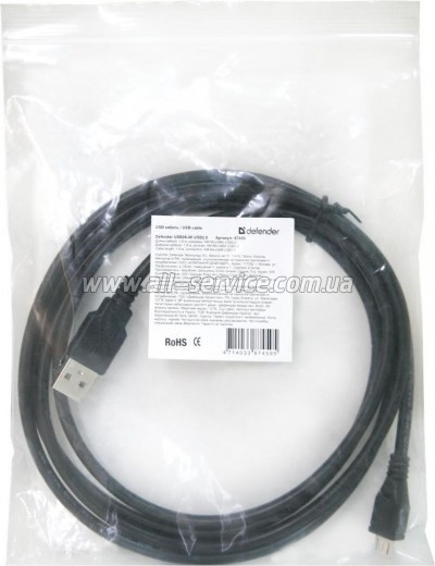 ���� ������ USB 2.0 AM to Micro 5P 1.8m Defender (87459)