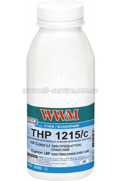  WWM HP CLJ CP1215/ CP1515/ CM1312 Cyan 40/  (HP1215C)