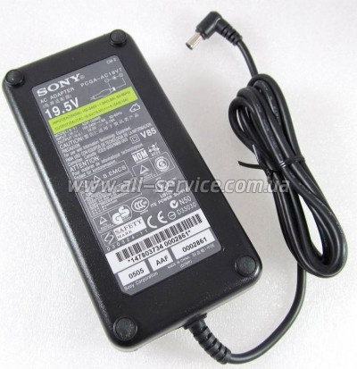 ���� ������� � �������� Sony 120W 19.5V 6.15A ������ 6.5/4.4(pin inside) (ADP-120MB / PCGA-AC19V7)