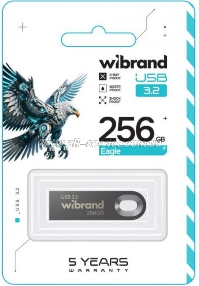  Wibrand 256GB Eagle Grey USB 3.2 Gen 1 USB 3.0 (WI3.2/EA256U10G)