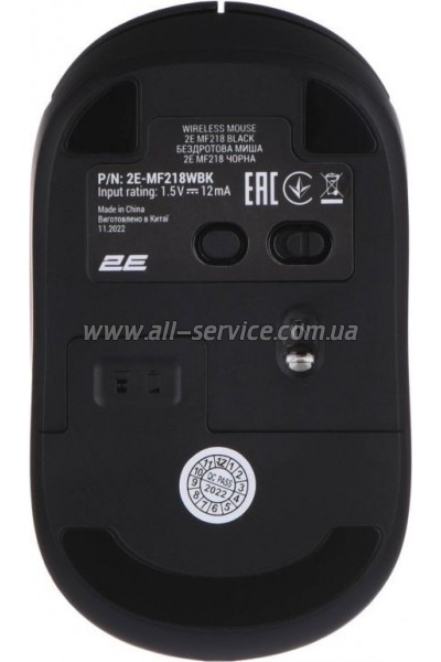  2E MF218 Silent Wireless/Bluetooth Black (2E-MF218WBK)