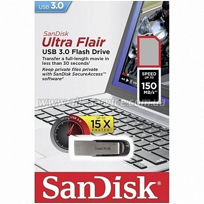  128Gb SANDISK Ultra Flair Black (SDCZ73-128G-G46)
