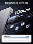 ���� ������ USB-C to USB-C 2.0m 240W 10Gbps braided black Ugreen (95619)
