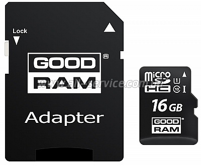   Goodram microSDHC M1AA 16GB UHS-I Class 10 + SD-adapter (M1AA-0160R12)