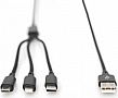 ���� ������ USB 2.0 AM to Lightning + Micro 5P + USB-C 1.0m charge only Digitus (AK-300160-010-S)