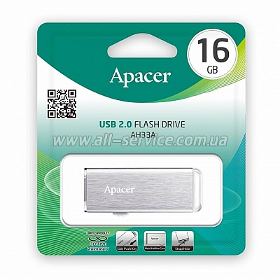  Apacer 32GB AH33A Silver USB 2.0 (AP32GAH33AS-1)