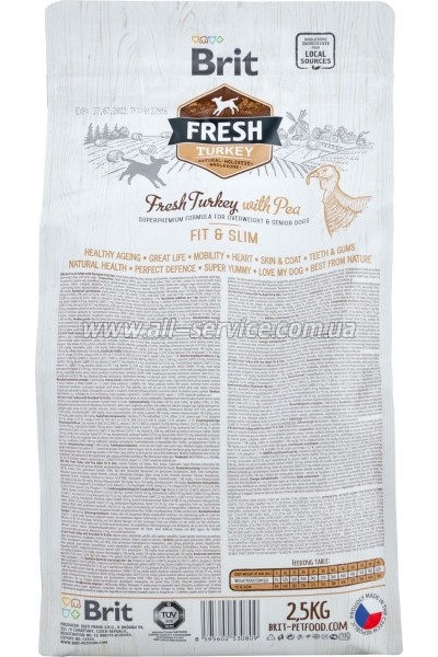     Brit Fresh Turkey/Pea Light Fit and Slim Adult 2.5 (8595602530809)
