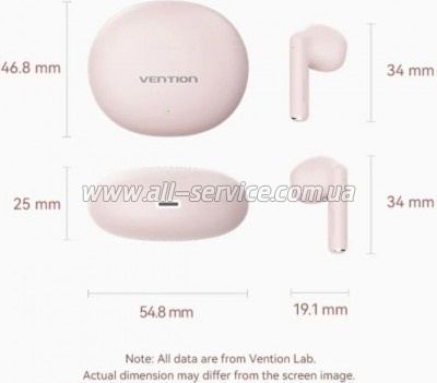  Vention Elf Earbuds E06 Pink (NBKP0)