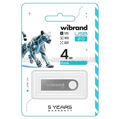  Wibrand 4GB Puma Silver USB 2.0 (WI2.0/PU4U1S)