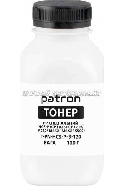 Тонер Patron HP Special HCS-P бутль 120г Black (PN-HCS-P-B-120) Тонер Patron HP Special HCS-P бутль 120г Black (PN-HCS-P-B-120)
