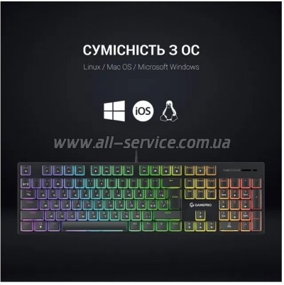  GamePro MK85B Blue Switch RGB USB Black (MK85B)