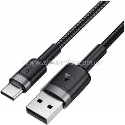 ���� ������ USB 2.0 AM to USB-C 1.2m 60W black Acefast (6974316285144)