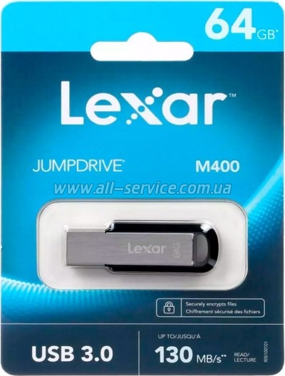  Lexar 64GB JumpDrive M400 USB 3.0 (LJDM400064G-BNBNG)