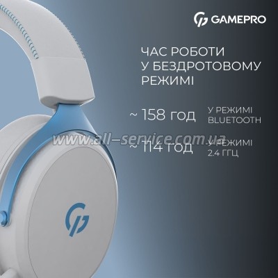 �������� GamePro Asgard Skadi Wireless White/Blue (HSW191WB)