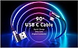 ���� ������ USB 2.0 AM to USB-C 3.0m 3A 90� corner US176 black Ugreen (70875)