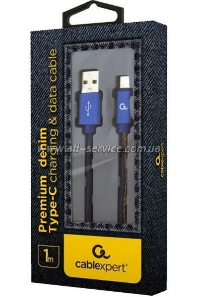 ���� ������ USB 2.0 AM to USB-C 1.0m Cablexpert (CC-USB2J-AMCM-1M-BL)
