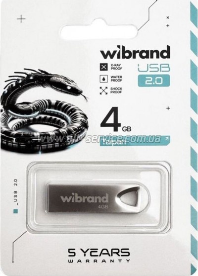  Wibrand 4GB Taipan Silver USB 2.0 (WI2.0/TA4U2S)