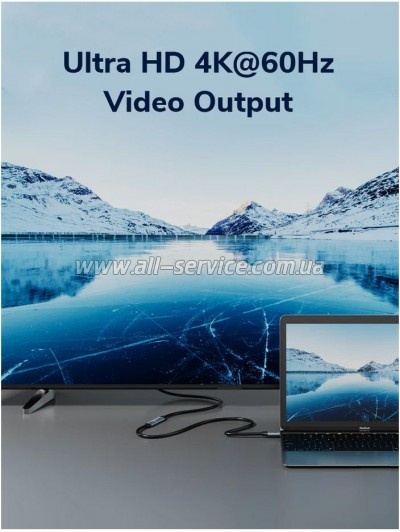 ���� ������ USB-C M/F 0.5m 5Gbps 60W 4K60Hz Cabletime (CA913664)