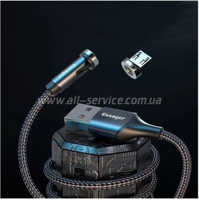 ���� ������ USB 2.0 AM to Micro 5P 1.0m magnetic black Essager (EXCCXM-WC0G)