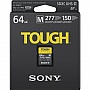   Sony 64GB SDXC C10 UHS-II U3 V60 R277/W150MB/s Tough (SFM64T.SYM)