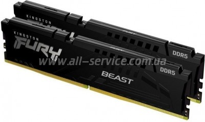     DDR5 16GB (2x8GB) 5200 MHz Beast Black Kingston Fury (ex.HyperX) (KF552C36BBEK2-16)