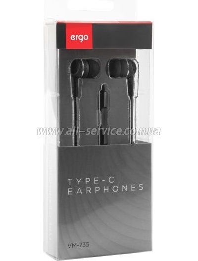  Ergo VM-735 Type-C Earphones Black (VM-735K)
