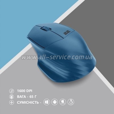  2E MF280 Silent Wireless/Bluetooth Blue (2E-MF280WBL)