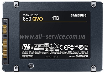 SSD  SAMSUNG 860 QVO 1TB SATAIII 3D NAND QLC (MZ-76Q1T0BW)
