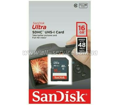   32GB SanDisk Ultra SDHC Class 10 UHS-I (SDSDUNB-032G-GN3IN)