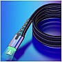 ���� ������ USB 2.0 AM to Micro 5P 2.0m 2.4A LED black Essager (EXCM-XGA0G)