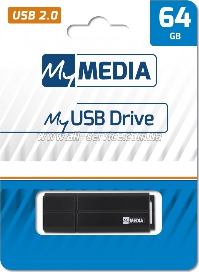 ������ Verbatim 64GB MyMedia Black USB 2.0 (69263)