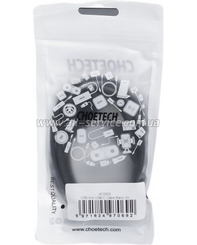 ���� ������ USB 2.0 AM to USB-C 1.0m Choetech (AC0002)