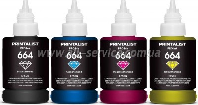   PRINTALIST 664 Epson L110/ L210/ L300 4140 B/C/M/Y (PL664SET4)