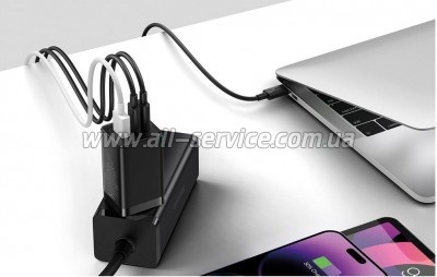 �������� ���������� Baseus 2xUSB-C 65W 1.0m black (CCGP120201)