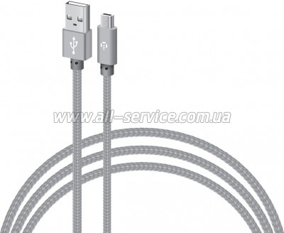 ���� ������ USB 2.0 AM to Micro 5P 1.0m CBGNYM1 grey Intaleo (1283126477676)