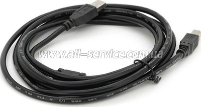 ������ ��� �������� USB 2.0 AM/BM 3.0m ferrite black Voltronic (YT-AM/BM-3.0BB)